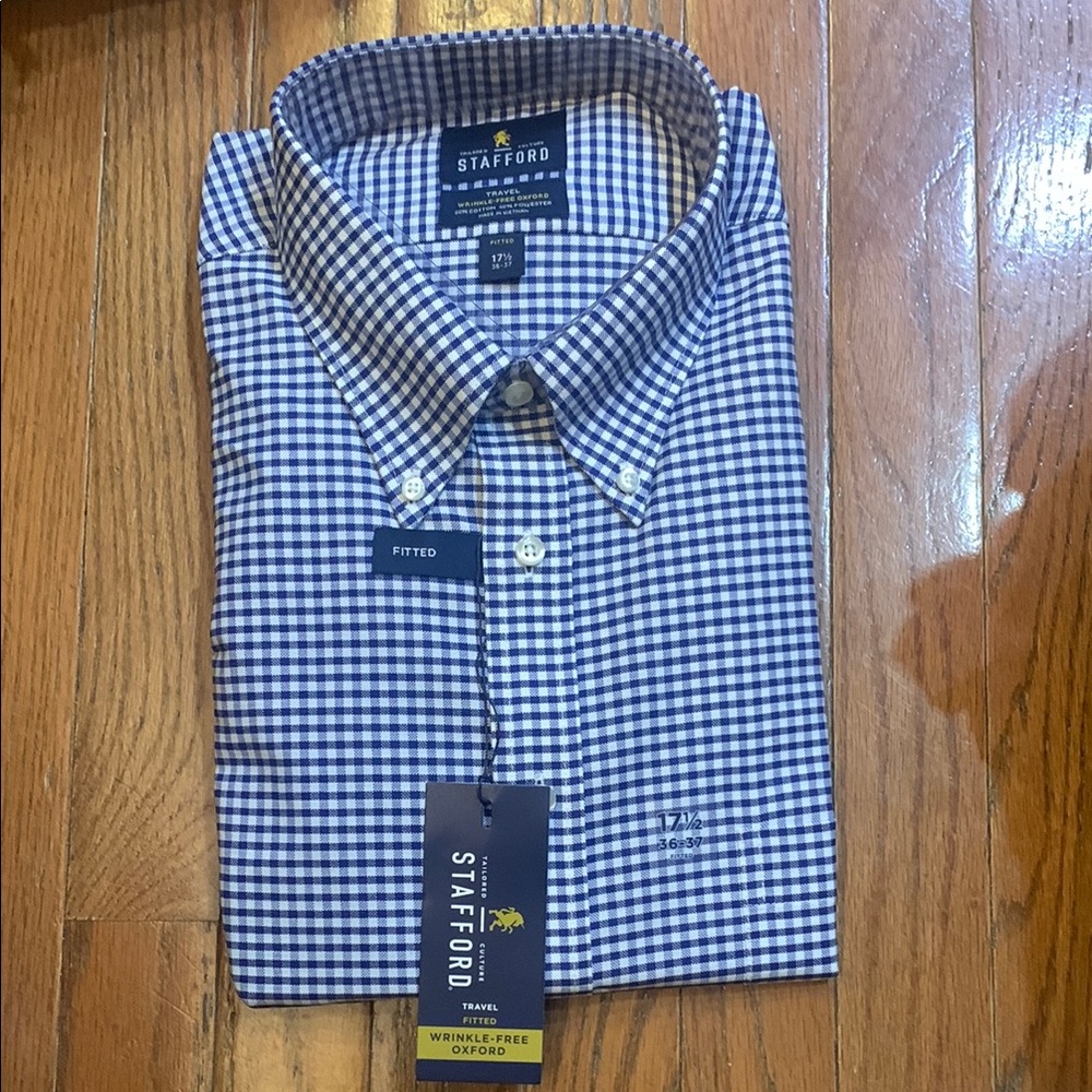 Stafford Blue Dress Shirt Classic Fit